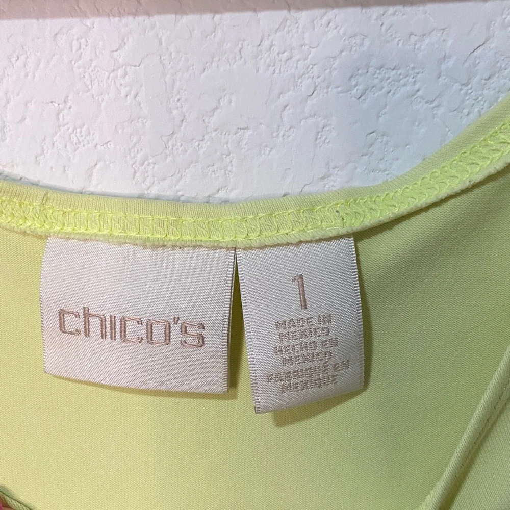 Chico’s Lime Green Tank Top - Picture 2 of 5